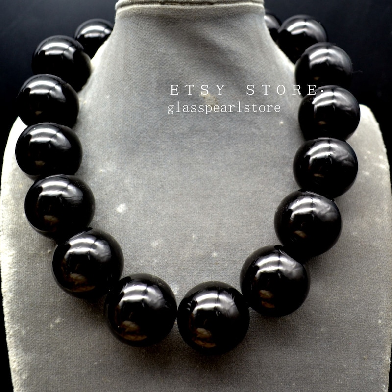 Large Beaded Marble Necklace