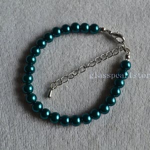 teal pearl bracelet, 6mm,8mm,10mm, single strand Pearl bracelet,Wedding bracelet,bridesmaid bracelet,bridesmaid accessory