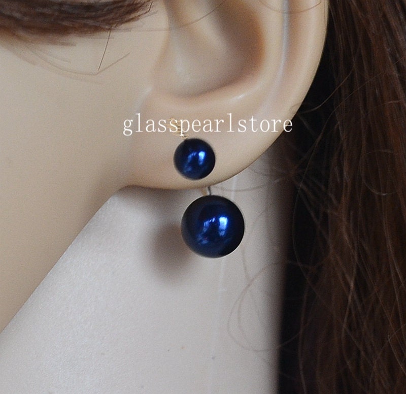 Finos Y Elegantes, Pendientes Doble Perla En Plata 925