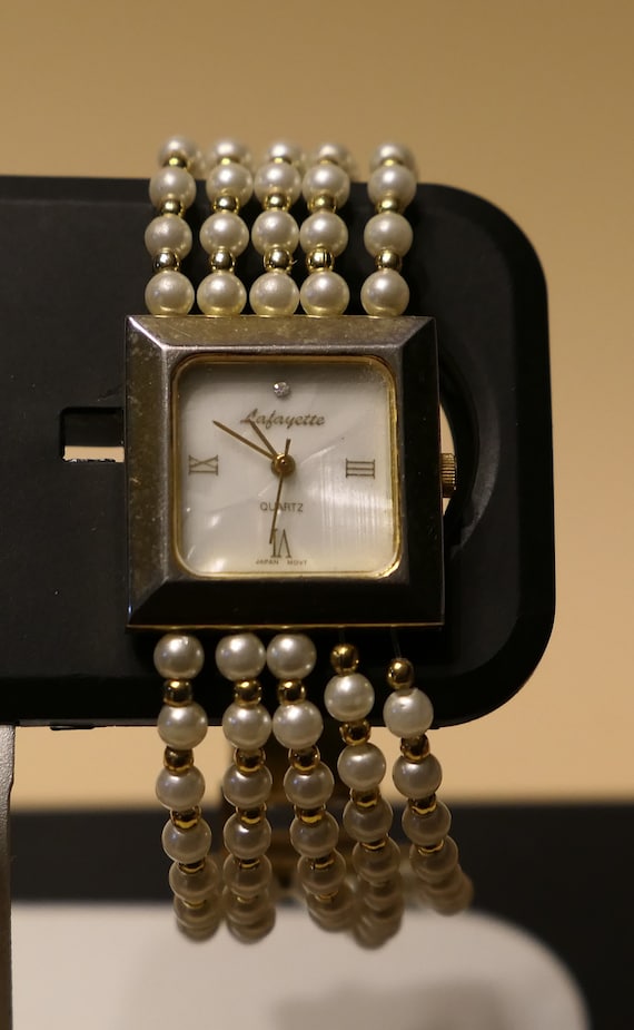 Vintage Lafayette Beaded Ladies Watch