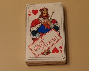 Vintage Deck Oberg's Spelkort/Playing Cards - Sueco - Bridge Cards Deck de 52 cartas de la década de 1960-1990 - Paquete sellado