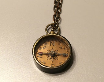 Brass Compass Necklace
