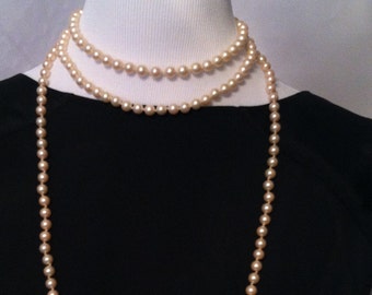 Marvella Pearl Necklaces // Set of 3 Necklaces // Vintage Costume Pearls // Collectible Jewelry