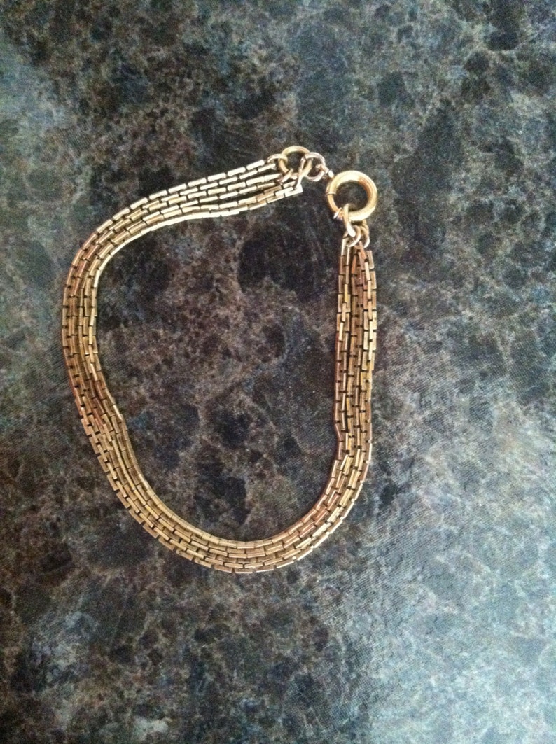 12K Gold-Filled Vintage Set 2 Necklaces 1 Bracelet Greek Key