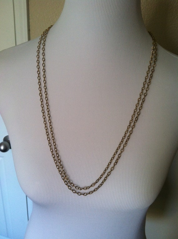 Vintage Double-Strand Necklace // Chain-link Neckl