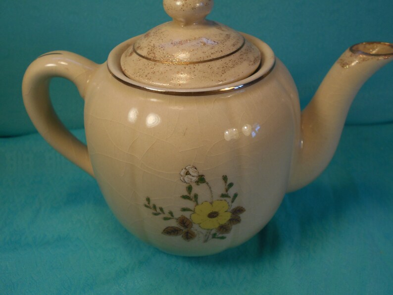 Vintage Teapot Made in Japancream Colored Teapot Floral Etsy