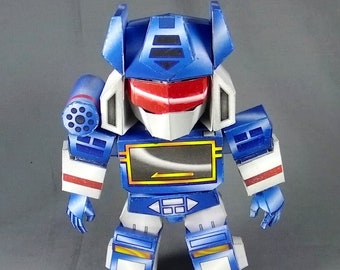 DIY SonorousWake cassette player cardmodel - chibi robot papertoy (PDF files)