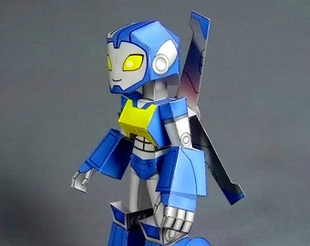 DIY Whirly Ghirl cardmodel - Shifting Machinations helicopter robot papercraft