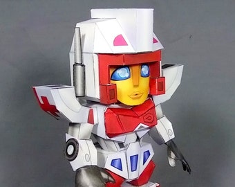 MechAthena-Kartenmodell zum Selbermachen – Shifting Machinations: Heldenroboter-Papiermodell