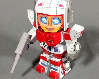 DIY MechAthena Papercraft – Masterforce-Roboter-Kartenmodell (druckbares PDF)