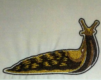 slug embroidery files - conventional appearance terrestrial gastropod embroidery designs