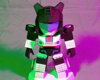 DIY Lil 'Jazz Papercraft Roboter Figur - Alien Sportwagen SD Karton Roboter