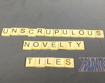 DIY unscrupulous novelty tiles kit - Created Curiosities letter number and image flat block cardmodel