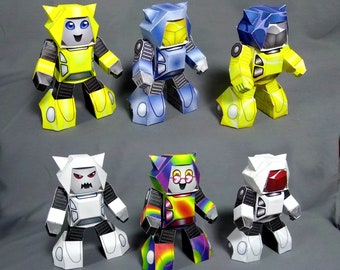 DIY Lil' Bee Robot Cardmodel Kit – Chibi VW Puzzles (PDF Download)