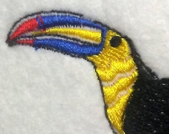 toucan embroidery file - colorful bird embroidery design