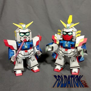 DIY SDmini Shining Gundam GF13-017NJ - Themen Mecha Roboter Papiermodell
