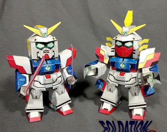 DIY SDmini Shining Gundam GF13-017NJ - Themen Mecha Roboter Papiermodell