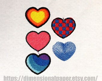 Heart star embroidery file