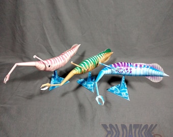 DIY Tanzender Wurm von Turkana Papercraft Kit - Tullimonstrum Cardmodel perfekt für fortgeschrittene Anfänger (printable PDF)