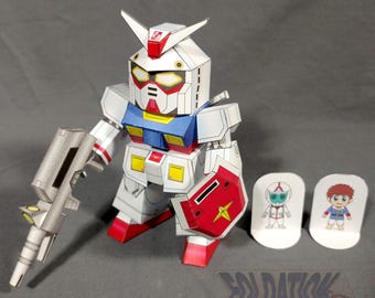 DIY EFSf RX-78-2 Gundam Superdeformed cardmodel kit (printable PDF)