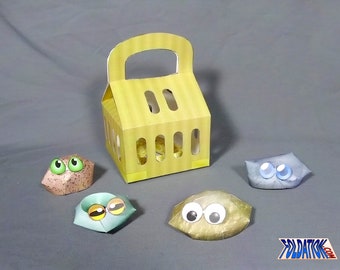 DIY Hard Friend cardmodel kit - Created Curiosities domesticated stone construction set