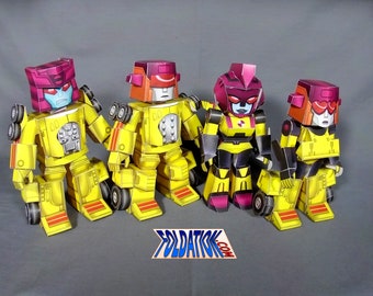 DIY Muldowney cardmodel - Shifting Machinations villanous racer robot papercraft