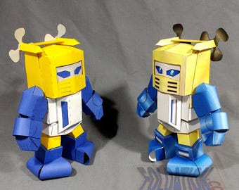 DIY Watercress cardmodel - hovercraft cyberdroid papermodel - heroic robot amphibious vessel papercraft (printable PDF)