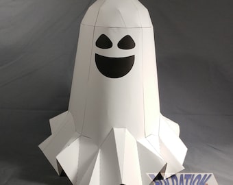 DIY burial shroud apparition kit - cartoon ghost cardmodel