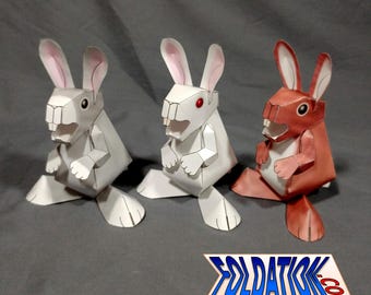 DIY bunny kit - Wildlife Expedition rabbit cardmodel