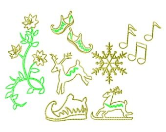 Christmas elfin pal coat embroidery decorations