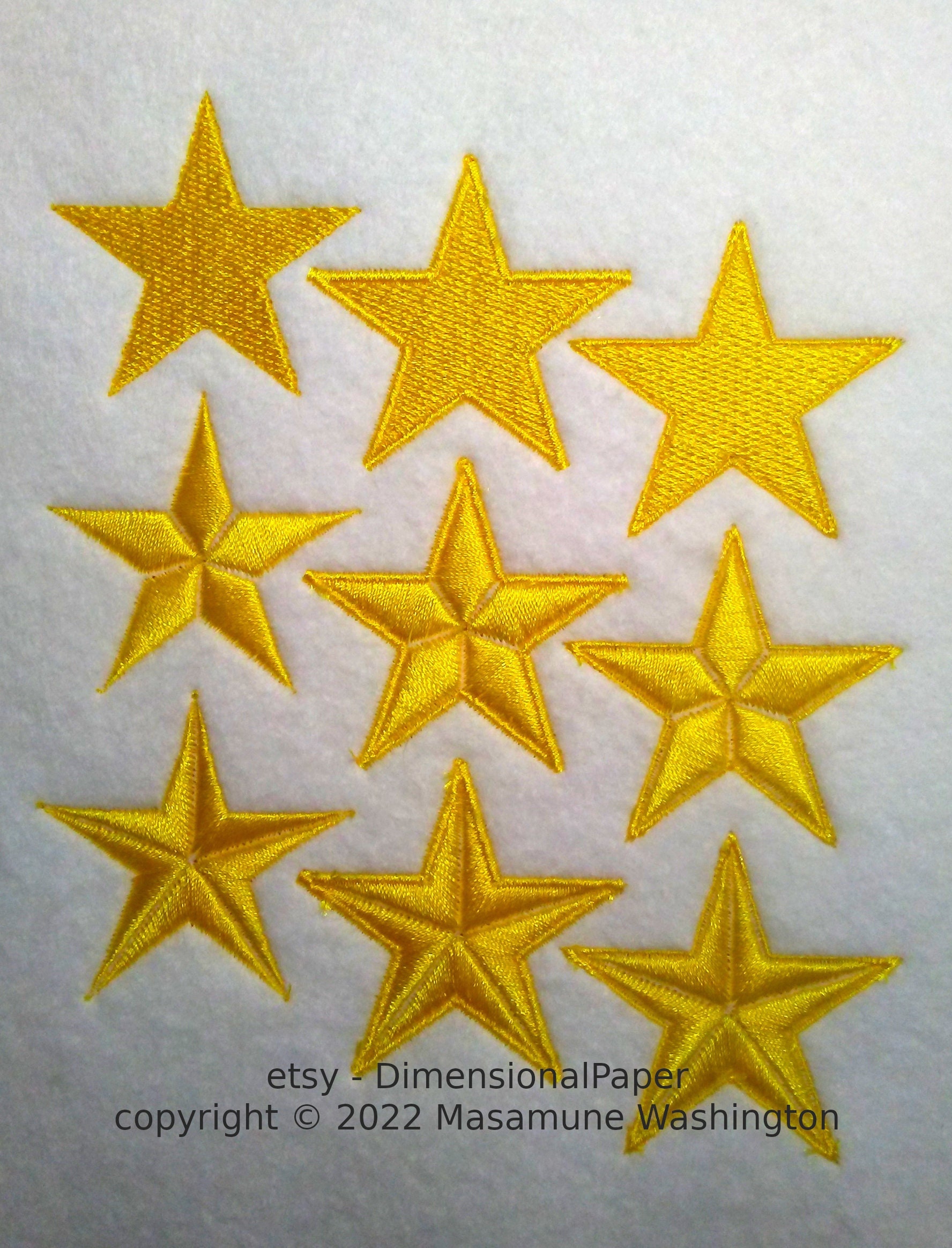 Five point star embroidery file