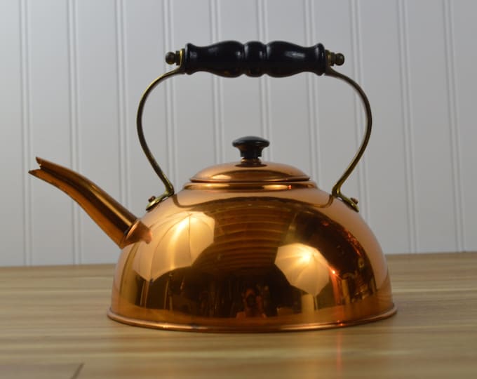 Vintage Copper Tea Kettle Etsy