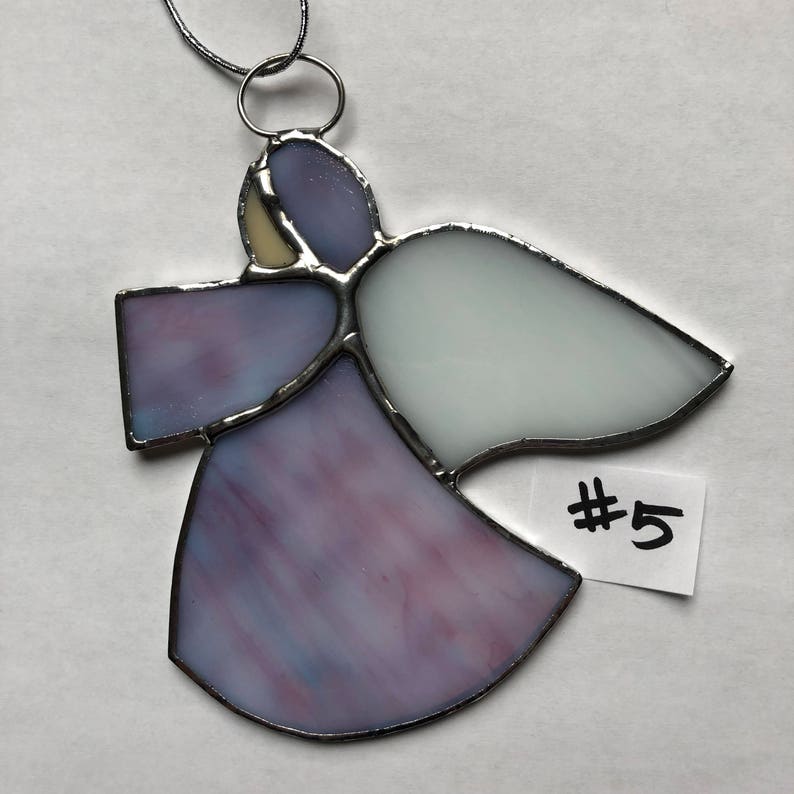 Angel stained glass ornament