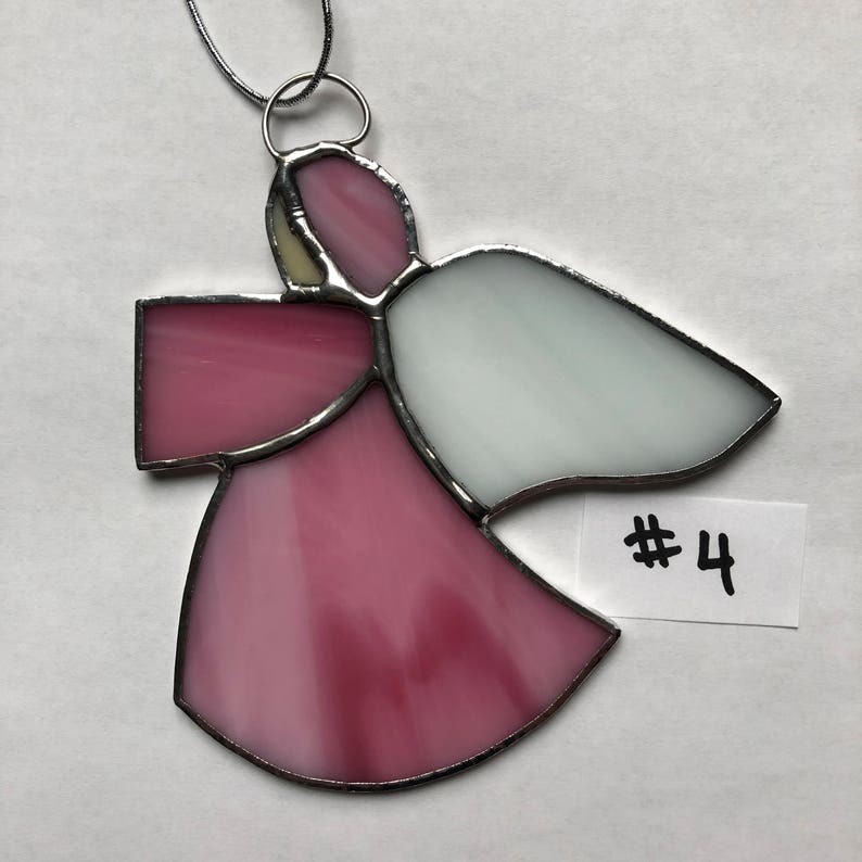 Angel stained glass ornament
