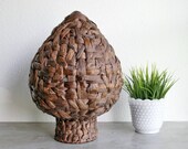 Large Amphora Style Basket Vessel Greek Shape Mediterranean Eclectic Boho Cottage Country Design Decor