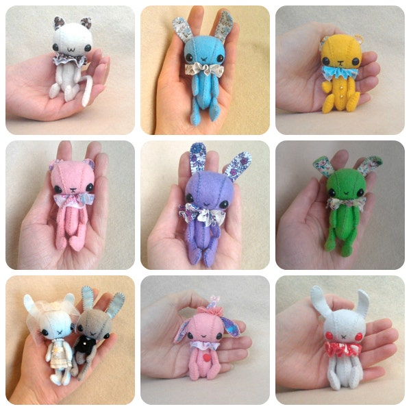 MAKE to ORDER, custom order. OOAK handsewn toy, pet for Blythe pullip lati dollhouses travel pocket decor preset original gift mini kawaii