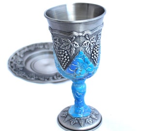 Wine Cup, Shabbat, Goblet, Kiddush Cup, Made In Israel, Jewish Wedding Gift, Goblet Of Fire, Modern Judaica, Passover Cup, Bar Mitzvah gift