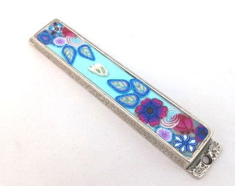 Handmade Modern Mezuzah - Israeli Art, Ideal for Jewish Housewarming or Bar Mitzvah Gift