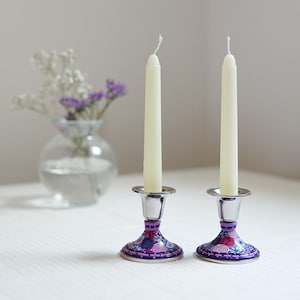 Candle Holders, Table Decoration, Bat Mitzvah Gift, Judaica, Shabbat Candlesticks, Jewish wedding gift, Candlestick, Candle Centerpiece
