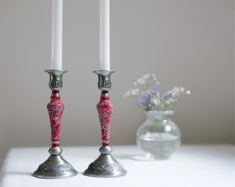 Table Decoration, Candlestick, Candle Holders, Candle Holder Set, Jewish Gift, Shabbat Candlesticks, Judaica, Jewish Housewarming Gift