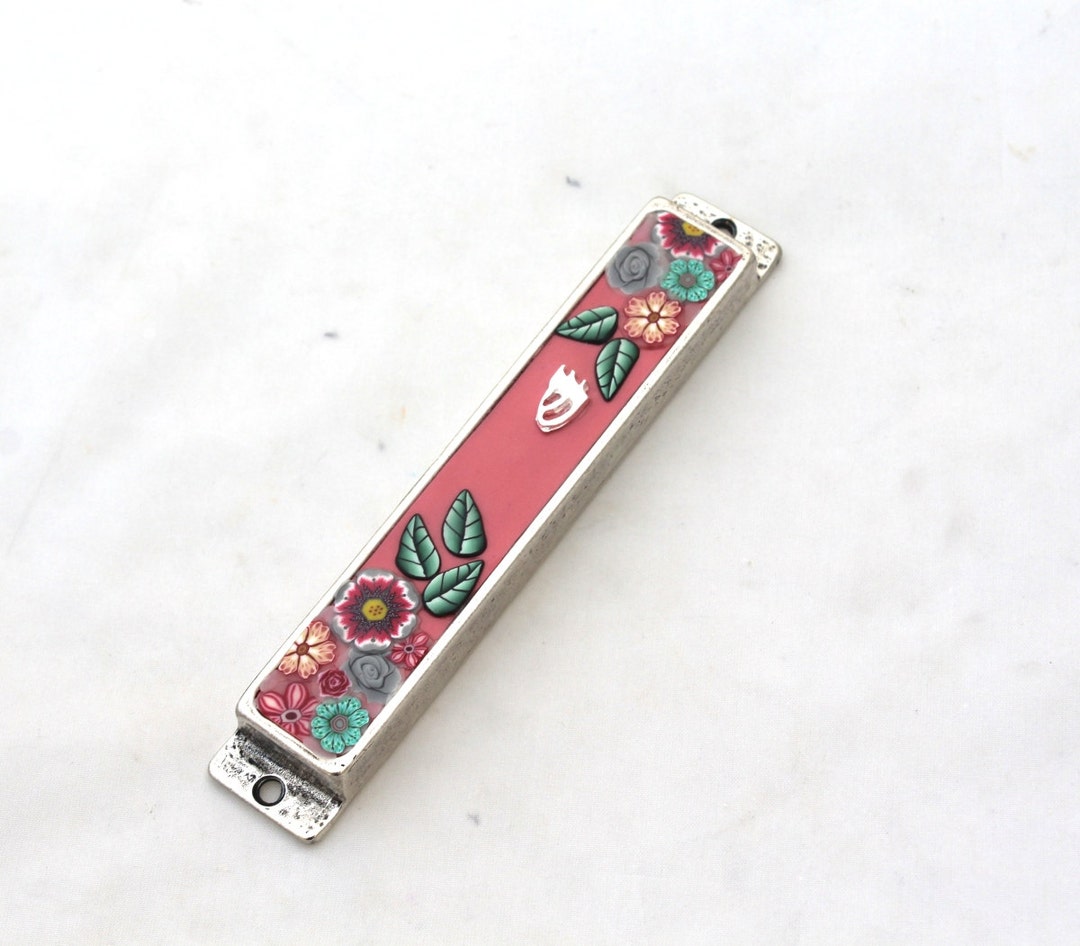 Pink Mezuzah, Mezuzah With Scroll Option, Bat Mitzvah Gift, Mezuzah