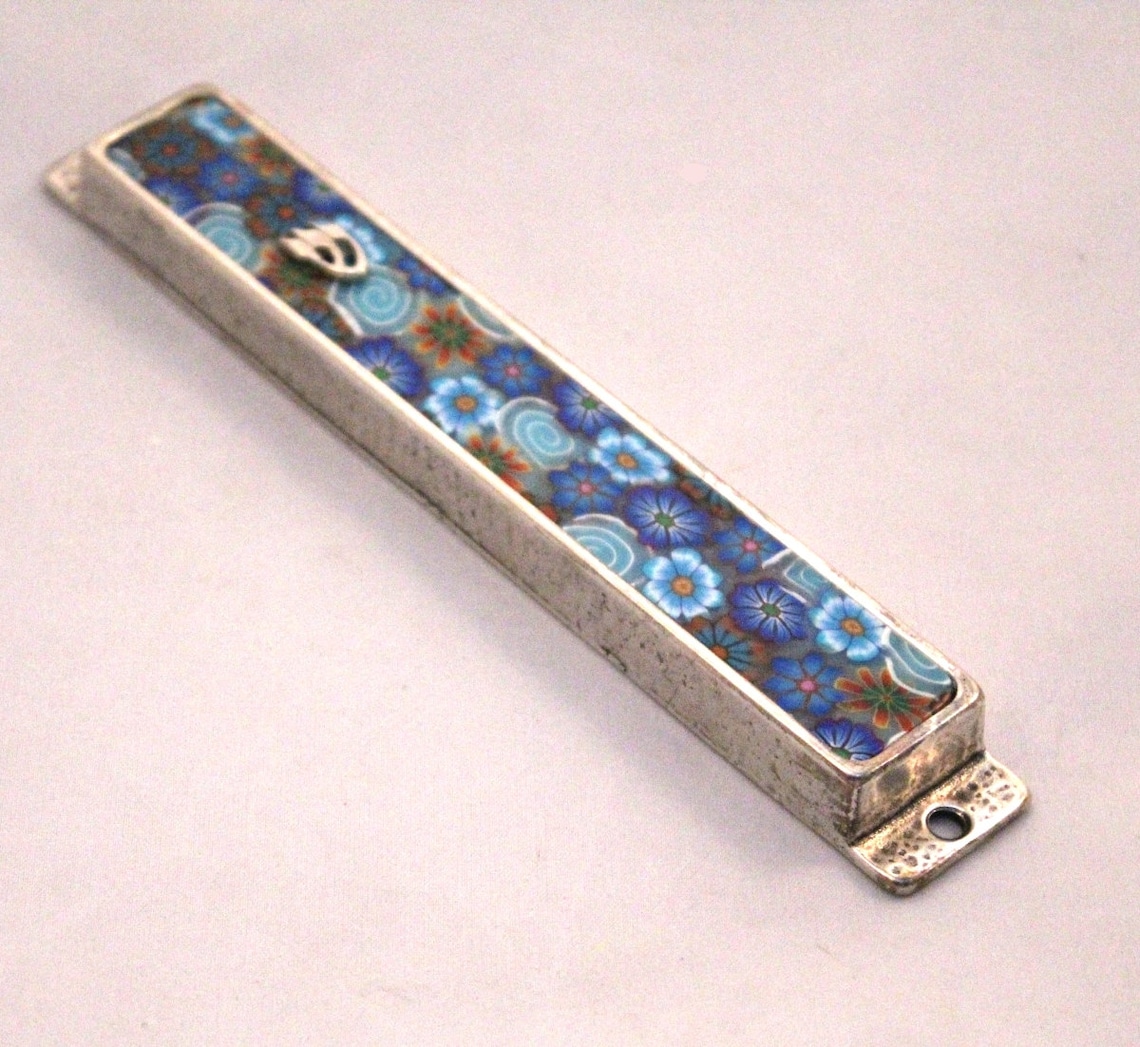 Kosher Mezuzah With Scroll Modern Mezuzah Judaica Art Etsy