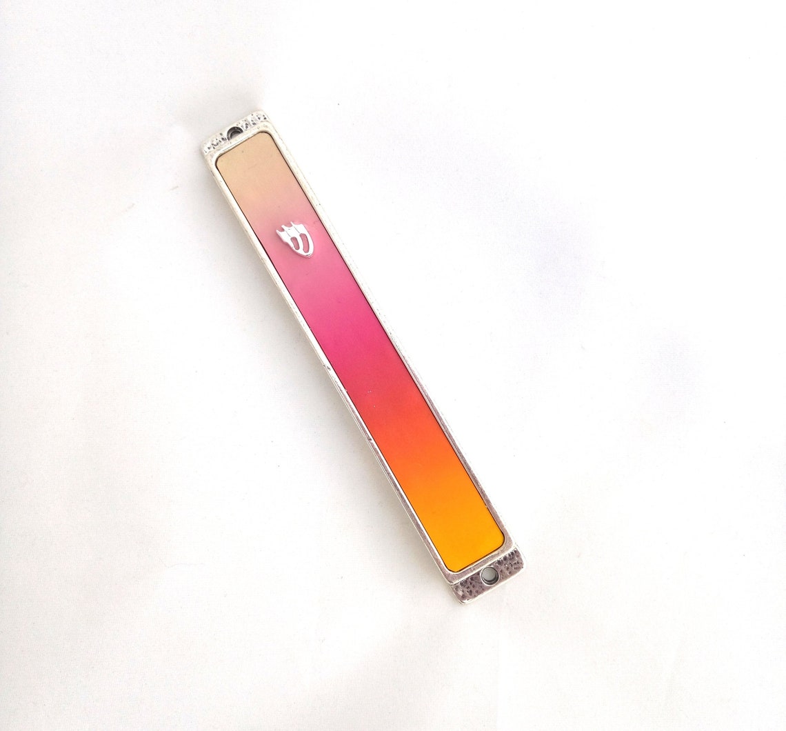 Mezuzah Mezuzah Case Israeli Art Hostess Gift Mezuzah With Etsy