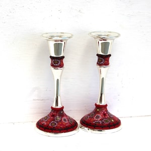 Candle Holders, Home Accessories, Judaica, Candlestick, Wedding Candles Holder, Table Decoration Set, Bat Mitzvah Gift,Shabbat Candle Holder