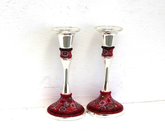 Candle Holders, Home Accessories, Judaica, Candlestick, Wedding Candles Holder, Table Decoration Set, Bat Mitzvah Gift,Shabbat Candle Holder