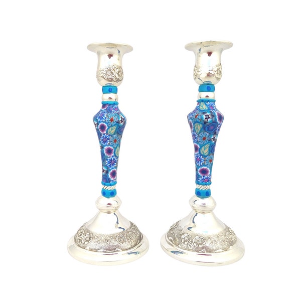 Table Decoration, Candlestick, Candle Holders, Jewish Art, Wedding Candles Holder, Shabbat Candlesticks, Bat Mitzvah Gift,Candle Centerpiece