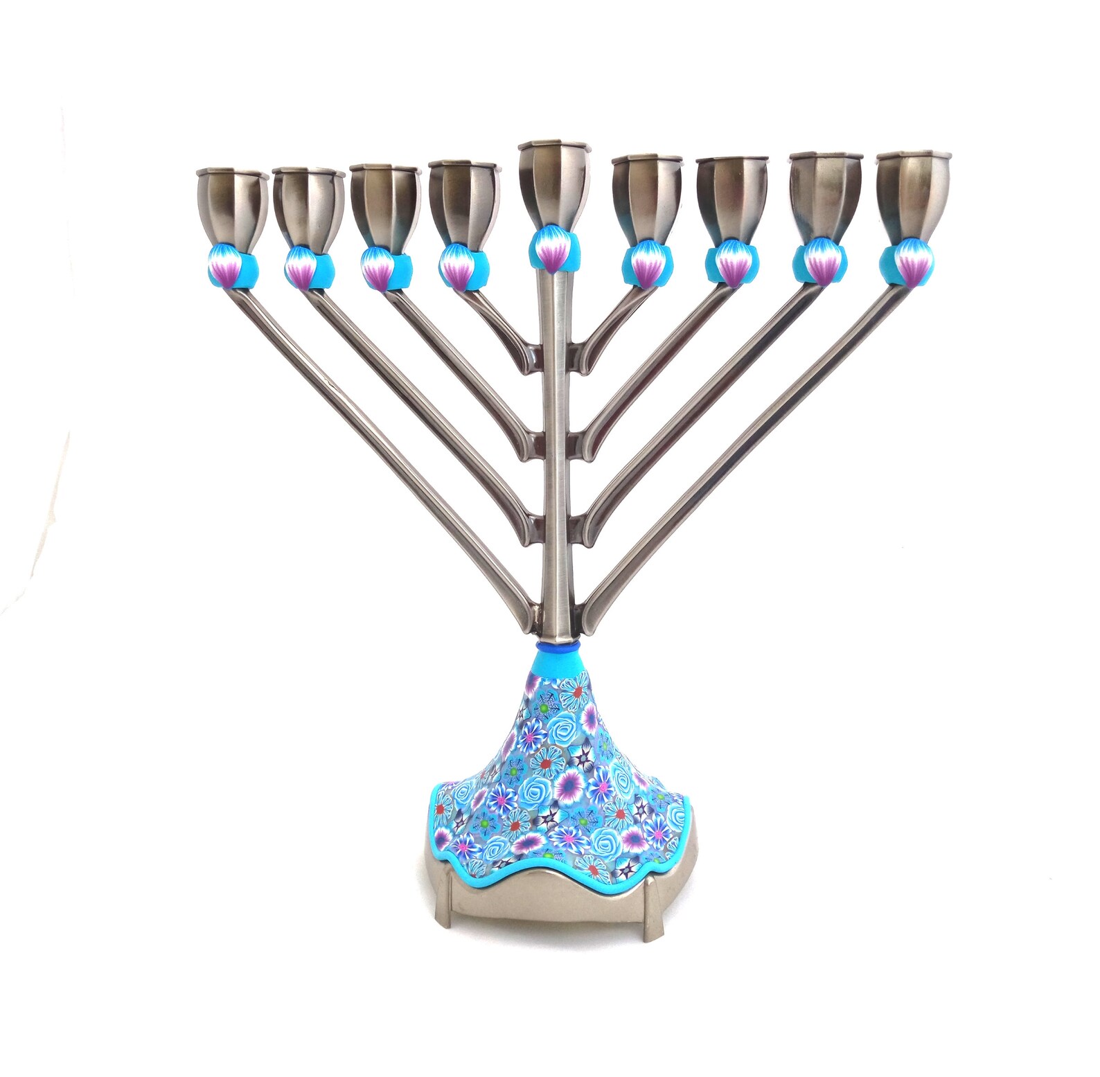 Hanukkah Menorah Judaica Candelabra Chanukkah Candle Etsy