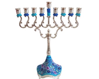 Colorful menorah