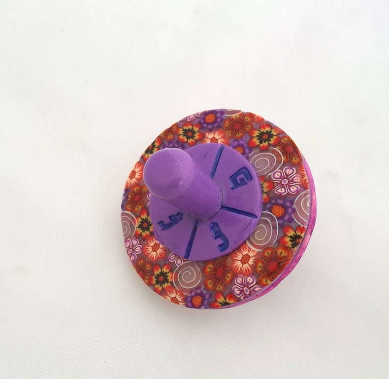 Spinning Top Hanukkah Dreidel Jewish Gift Judaica Polymer Etsy