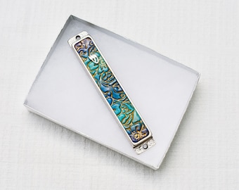 Mezuzah With Scroll, Modern Mezuza, Judaica, Made In Israel, Bat Mitzvah Gift, Mezuzah Case, Kosher Mezuzah, Bar Mitzvah Gift, Mezuzah Art